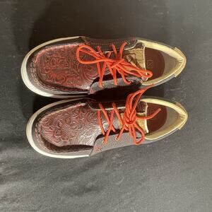 Twisted X Ladies Kicks Black and Red Lace Up Shoes WCA0051